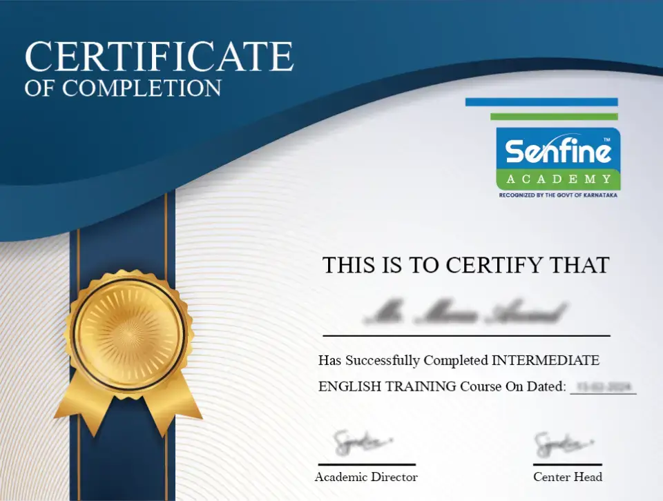Senfine Demo Certificate